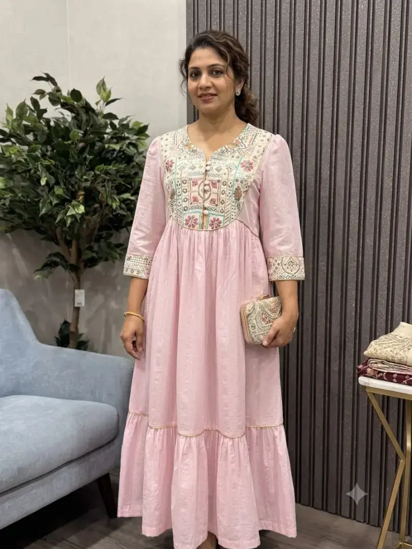 فستان سادة مخطط
